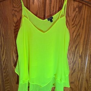 Torrid Vibrant Neon Green Layered Camisole